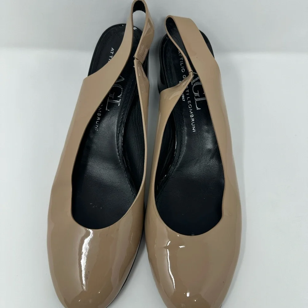 AGL Womens Size 40 Tan Patent Leather - Picture 7 of 9
